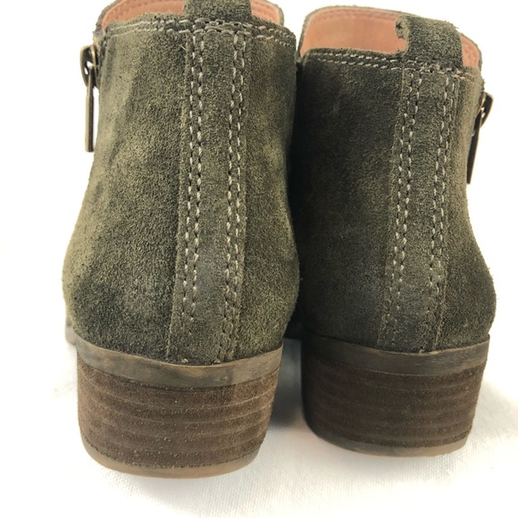 Lucky Brand Women's Booties Olive Green 6M - Picture 4 of 10
